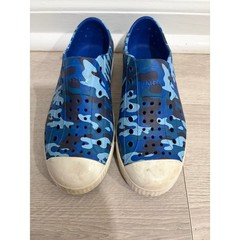 Native Jefferson Kids Blue Camo Slip On Water Shoes Sneakers J1 Boys Girls