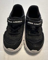 Under Armour Assert 9 AC Youth Running Shoes Sz 8K Black Hook & Loop Sports