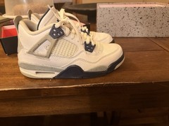 Air Jordan 4 Retro GS Midnight Navy Size 4 Youth 100% AUTHENTIC