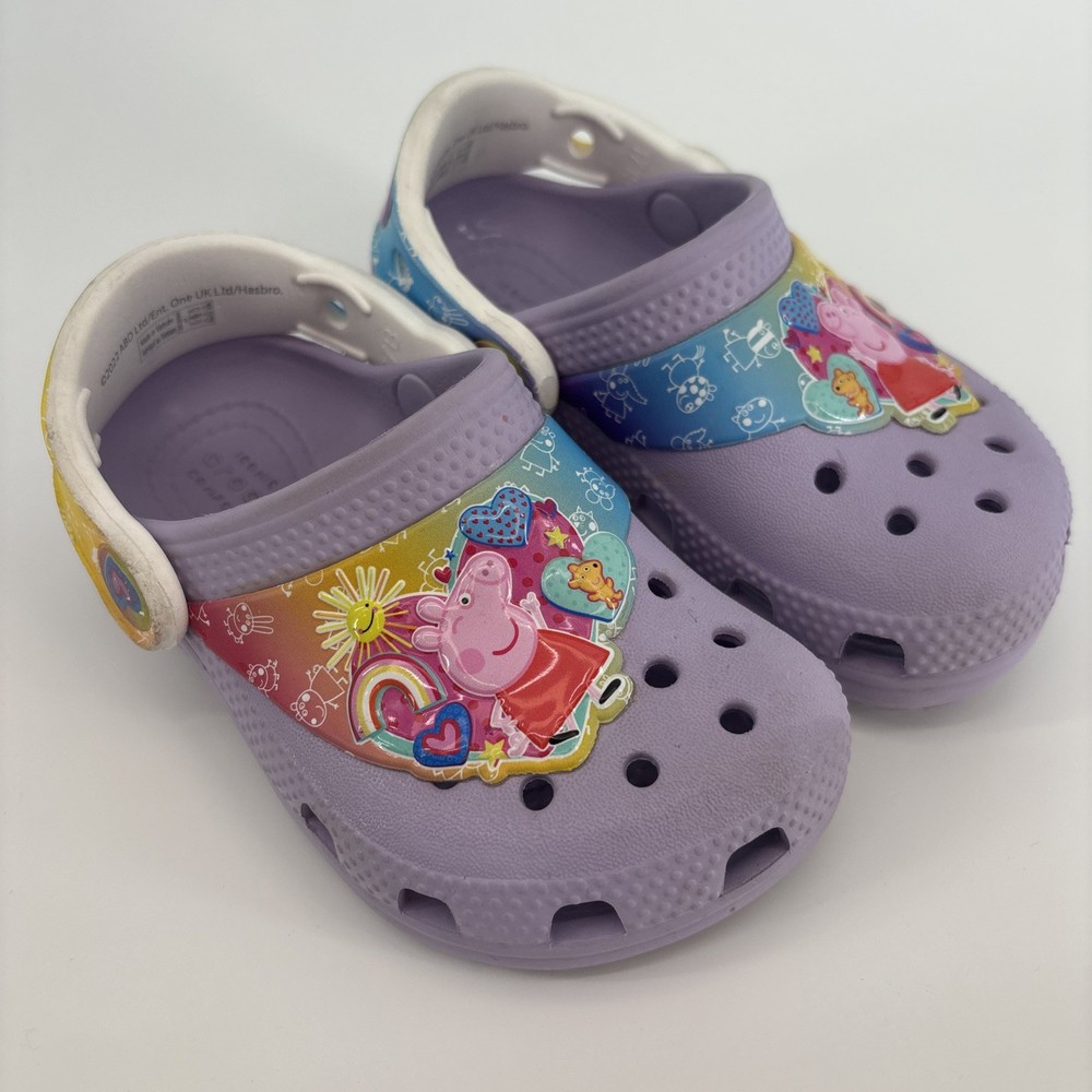 Crocs Toddler Funlab Peppa Pig Lavender Clog 207915-530 Size C7