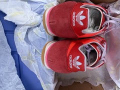 adidas SL 72 Unisex Kids Low Top Suede Sneaker Colorblock Red/Pink 4Y