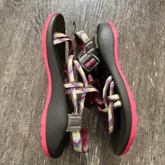 Chaco Sandals Kids Junior Multi Color Straps Gray Pink Athletic Sport Size 3