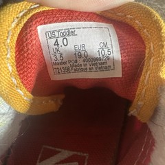 Vans Old Skool Checkerboard Toddler Size 4 Multicolor Red Blue Yellow Shoes