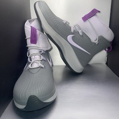 Nike Binzie Rain Boots Youth Size 3Y Violet Frost Smoke Grey High Top Clean