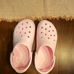 Crocs Classic Pink Clog US 9 Men/11 Women Slip-On Casual Shoes w/ Heel Strap