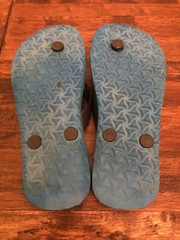 Old Navy Black and Blue Youth Flip Flops Size 1-2 Classic Kids Unisex Set of 2