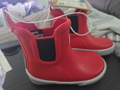 Reima Ankles Waterproof Low Cut Rain Boots Kids Size 6/6.5 Red Rubber Outdoor