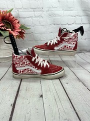 Vans off the wall Red High-Top Graphic Sk8-Hi Sneakers kids 2 unisex skater