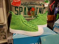 NATIVE Green JEFFERSON 2.0 HIGH LITEKNIT Kids Sneakers Lace Shoes 8T / 24 EUR