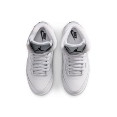 PRE SCHOOL JORDAN 5 RETRO WHITE/BLACK-METALLIC SILVER HQ7979-103-SIZE 11