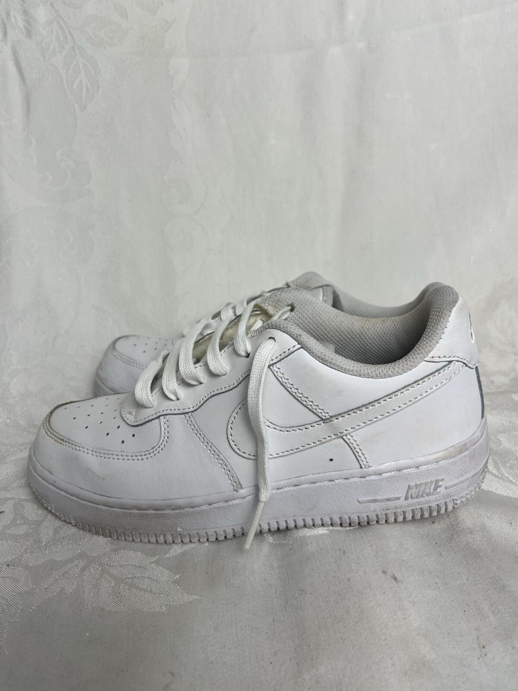 Nike Air Force 1 Low Triple White AF1 314193-117 Youth Sneaker Shoes Size 3 Y