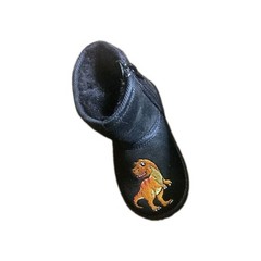 Size 6c Chuli T-Rex Dinosaur Embroidered Ankle Boot Suede