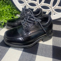 Kids Drexlite Classic Black Lace-Up Dress Shoes