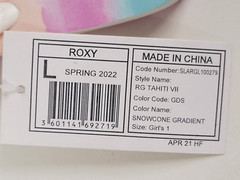 (Mismatched Color): Roxy Kids Tie Dye Flip Flop Sandals Youth Size 1 Sample
