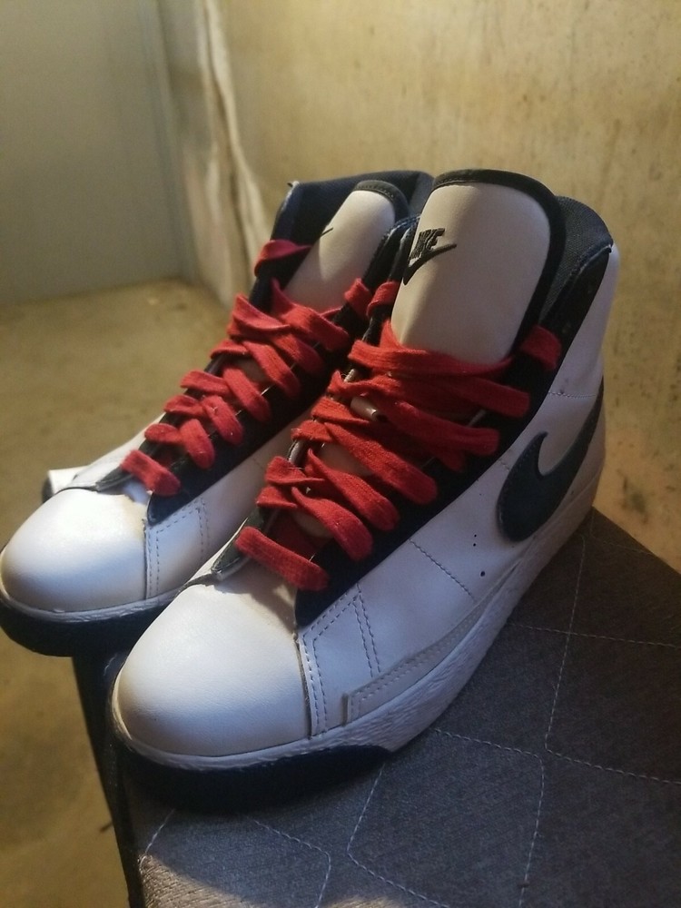 Nike Blazer Mid Black Red White Gray 318705-103 Shoes Size 4.5Y 2008
