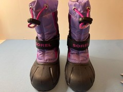 Sorel Flurry Winter Snow Boot Childrens 9 Purple Insulated Liner