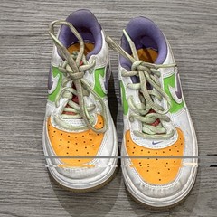 Nike Air Force 1 LV8 (GS) White green Yellow Purple FD1035-100 Kid’s Size 11C