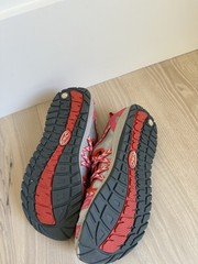 Chaco Pink Gray Red Strappy Athletic Shoes Unisex Kids Mesh Synthetic Low Top
