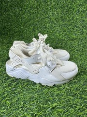 Nike Air Huarache White Mesh Sneakers Unisex Kids 6.5Y EUR 39 Athletic Shoes