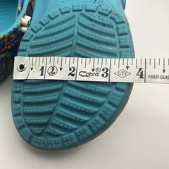 Crocs X Lisa Frank Limited Edition Clogs W/Jibbitz Youth Sz 3 (J3) Womens 5 Aqua
