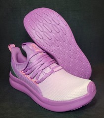 adidas Lite Racer Adapt 7.0 K Pink Purple Silver Mesh Sneakers Kids 4.5 JS5017