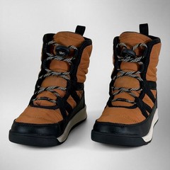 Sorel Kids Waterproof Boots Size 1 Brown Black Insulated Puddles Snow Mud