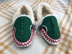 NEW! J Crew Crewcuts Crocodile Slipper Alligator Little Boy Girl 12 Toddler Fur
