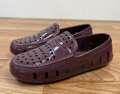 Floafers Prodigy Driver Burgundy Patent Loafers Shoes Big Kids Size 2 NEW