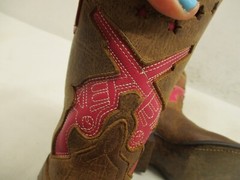 ANDERSON BEAN BOOTS Brown Square Toe Boots Youth Kids size 10 Style 7011