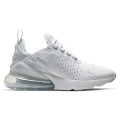 Nike Air Max 270 White Metallic Silver 943345-103 GS Size 4Y-7Y Kids Women New
