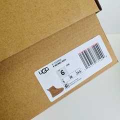 UGG K Neumel High Chestnut Chukka Lace Up Boot Sheepskin Youth Girl’s Size 6