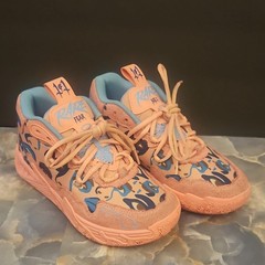 PUMA MB.03 KidSuper Studios One of One Pink Blue Basketball Sneakers Kids Size 4