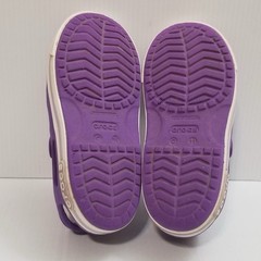 Crocs 14854 Crocband II Purple White Strappy Open Toe Sandals Youth Toddler 11 C