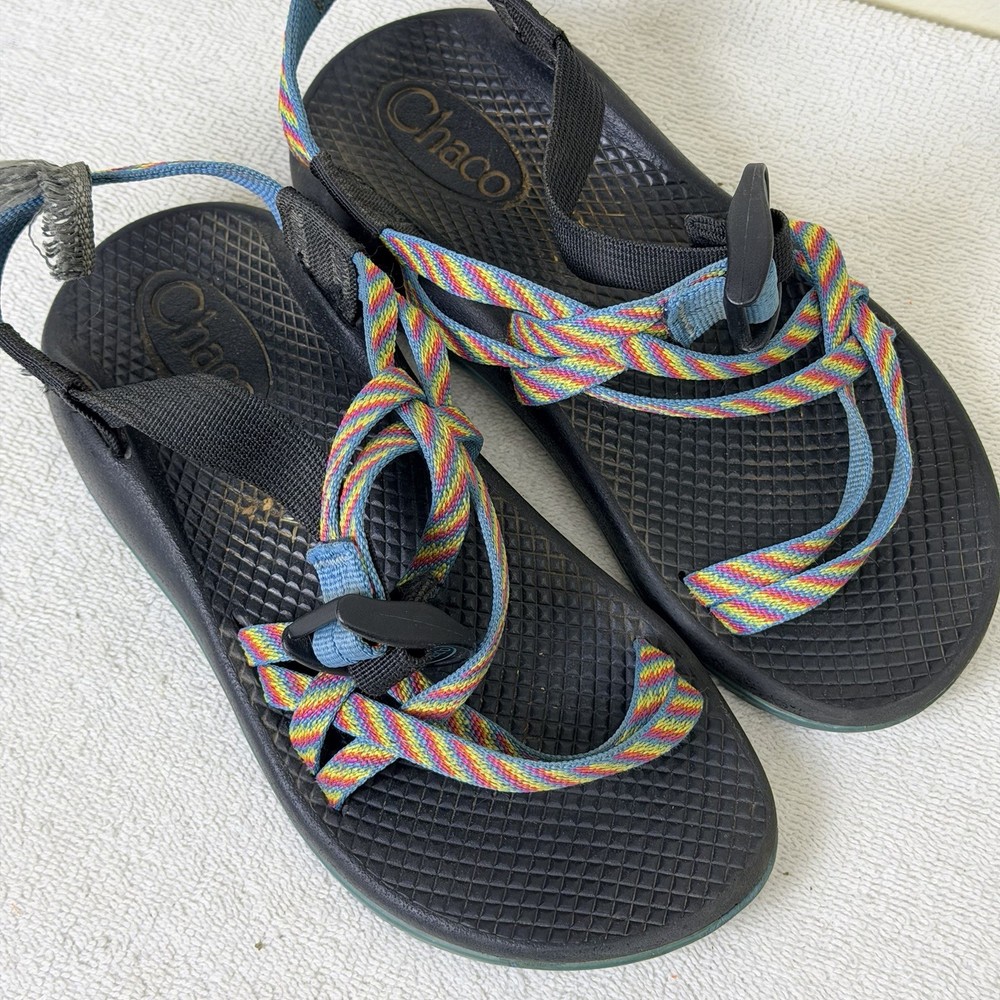 Chaco ZX/2 Sandals Classic Fiesta Rainbow Stripe Strappy Hiking Kids Size 2