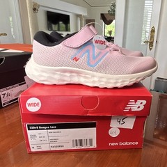 New Balance 520v8 Bungee Lace Pink Blue Unisex Kids Wide Sneakers US 1.5