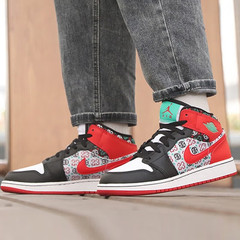 Jordan 1 Mid SE Ugly Christmas Sweater GS Kids DM1208-150 New Authentic