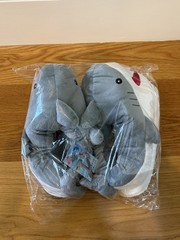 Shark Plushy Slippers approx. 26cm New