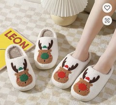 Christmas Rodolfo Reno Signed Slippers Santa Claus S M L