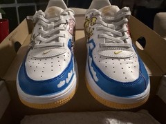 Custom Nike Force 1 Low EasyOn PS Rugrats Hand Painted Kids Size 1.5Y EU33.