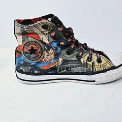 Superman Flying Converse All Star Chuck Taylor Youth Unisex Size 2 All Over Prin