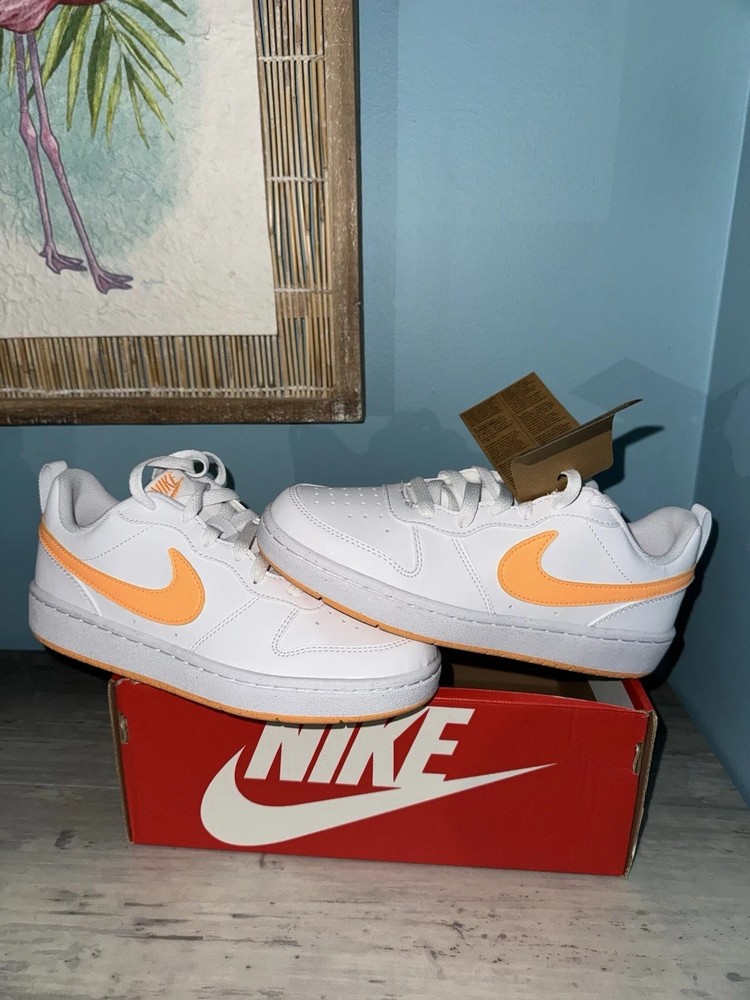 Nike Court Borough Low Recraft Gs White Peach Cream DV5456-119. Size 5Y