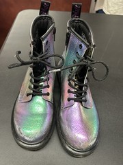 Dr. Martens Youth Size 4 Shiny Rainbow Kid’s Collection Boots