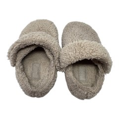 🔥Crocs Classic🤎 Fuzz-Mania Clogs Mushroom Tan Faux Fur mule Slippers Kids C12