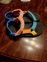Teva Kids Original Universal Sandals with Blue, Pink, Yellow, Teal, Orange Si 3