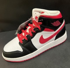 Sz 3.5Y – NIKE AIR JORDAN 1 MID (GS) ‘WHITE VERY BERRY’ WMNS 5 NEW 2021
