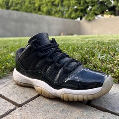 Nike Air Jordan 11 Retro Low Shoes Youth Size 5.5Y Black White Patent 528896-001