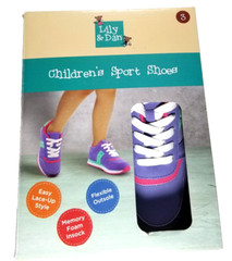 Kid’s Sport Sneakers Multicolor Easy lace Up Flexible Outsole NEW in Box Size 3
