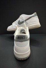 Nike Dunk Low GS “Reflective Swoosh White” Grey Sneakers FV0365 100 Size 4.5Y/6W