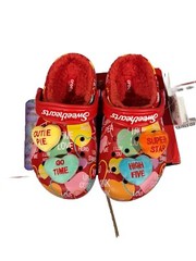 Kids Crocs Classic Lined Elevated Sweethearts Clogs ‚Red multi‘ 207814-610 NWB