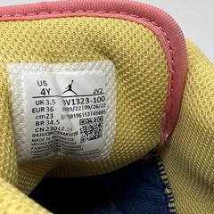 Nike Jordan 1 Low SE Multi Canvas DV1323-100 Youth Kids Size 4 Pink Blue Shoes